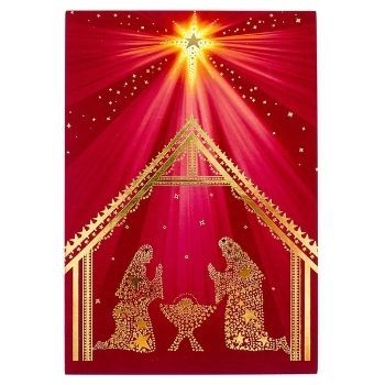 16 Cards and 17 Envelopes Hallmark Religious Boxed Christmas Cards Wreath 